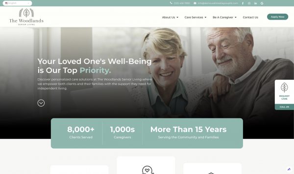 senior living website design packages